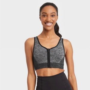 All in motion zip front sports bra